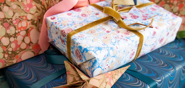 Decorate Christmas wrapping paper