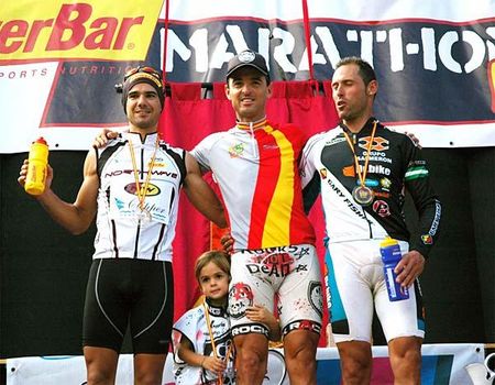 Elite men's podium for the Spanish marathon championship