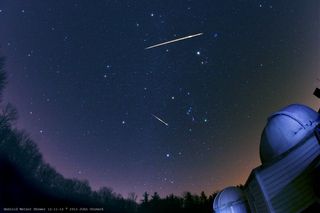 Geminid Meteor Over Yellow Springs, OH
