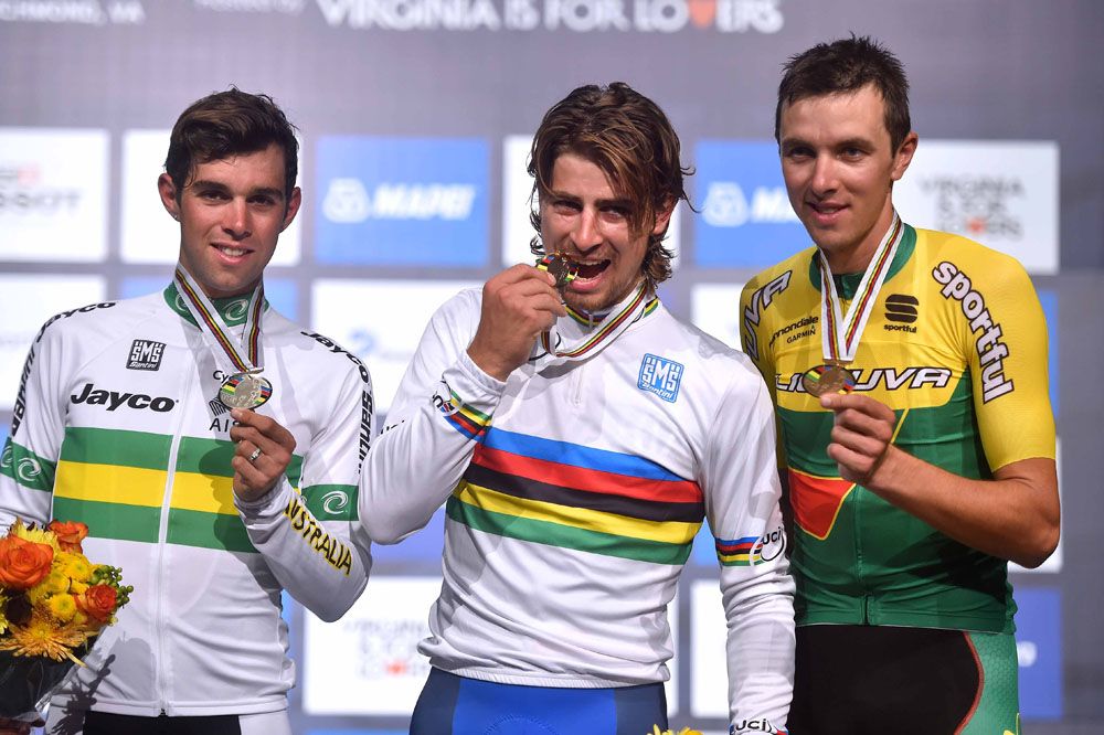 Elite men's podium