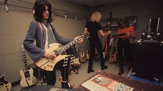 Aerosmith backstage at MSG in 1976