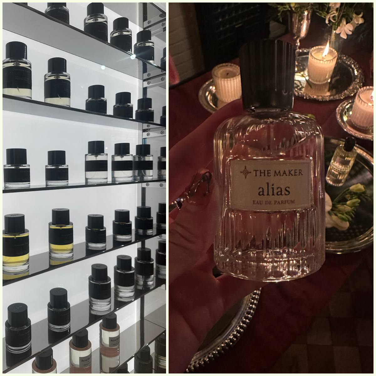 fragrance awards top picks the maker alias and a bunch of perfume bottles on black shelves