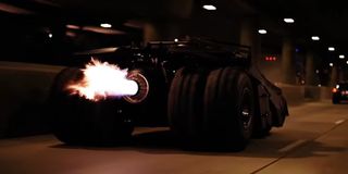 The rocket booster on Batman's Tumbler in The Dark Knight