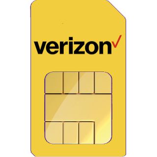 Verizon sim card in yellow