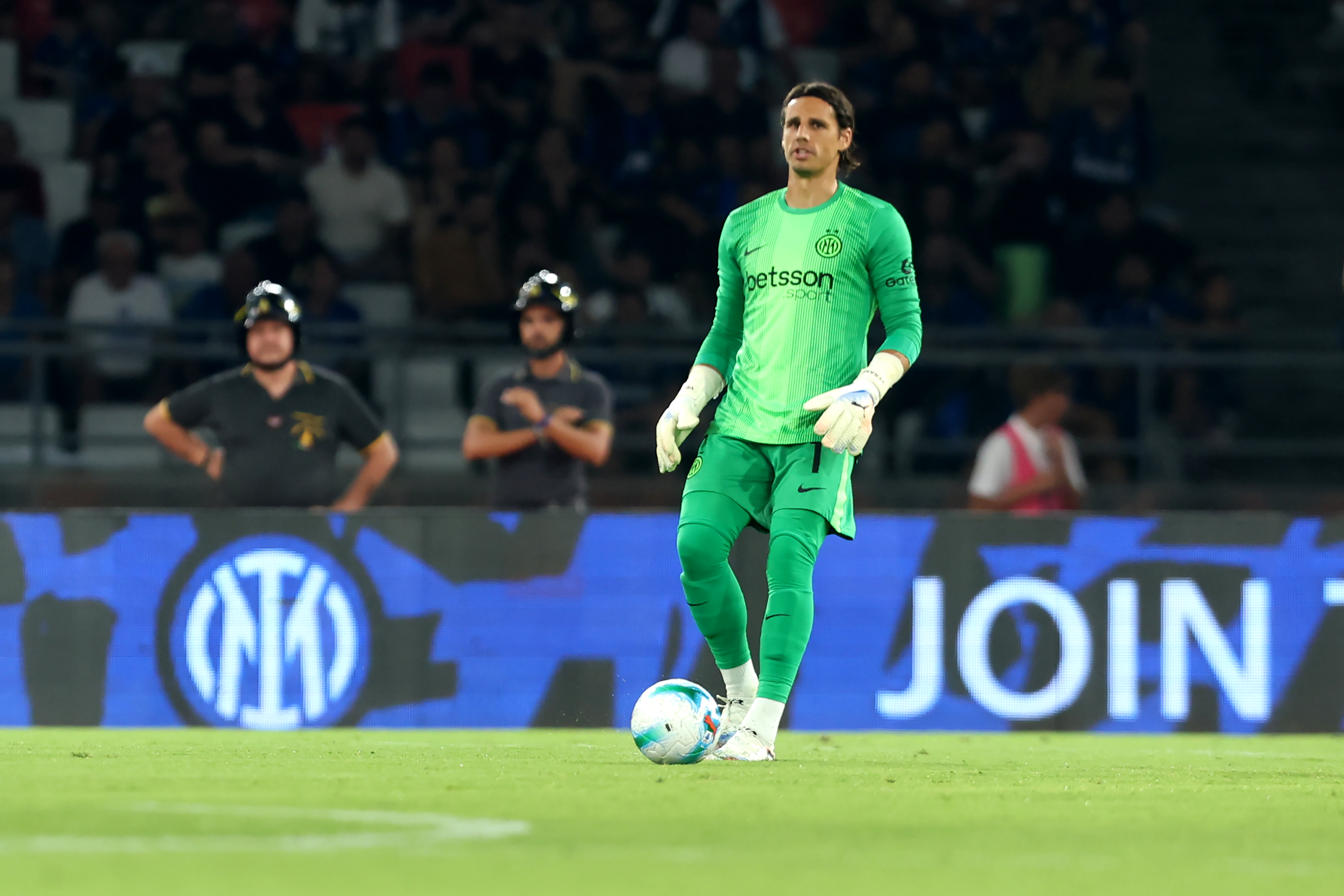 Yann Sommer of Inter during Pre-Season Friendly match between FC Internazionale and Olympiacos FC at Stadio San Nicola on August 16, 2025 in Bari, Italy.