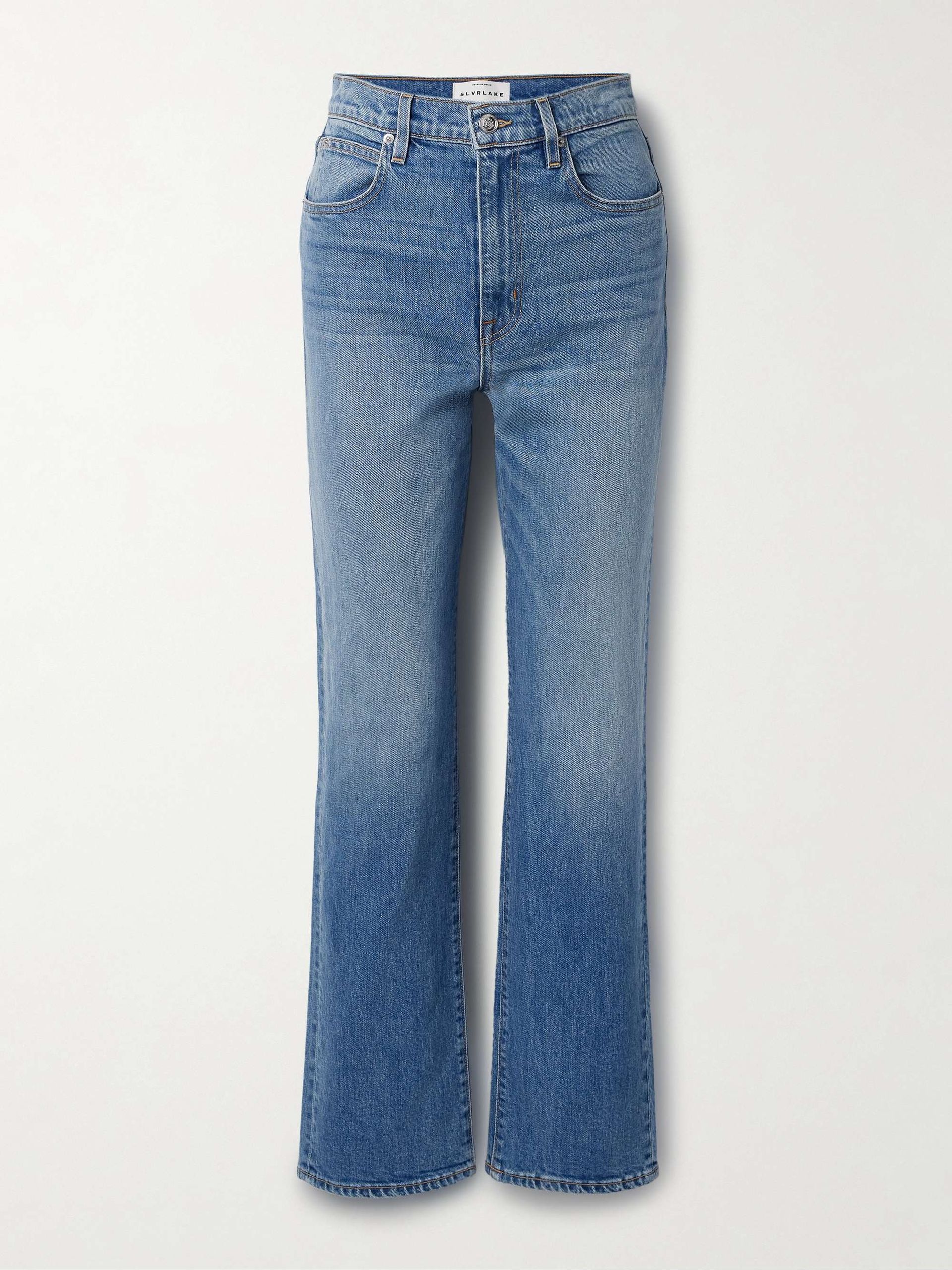 London High-Rise Straight-Leg Organic Jeans