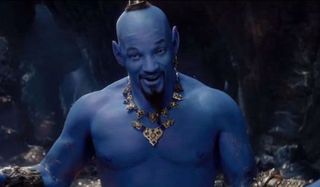 Aladdin's Will Smith as the blue genie