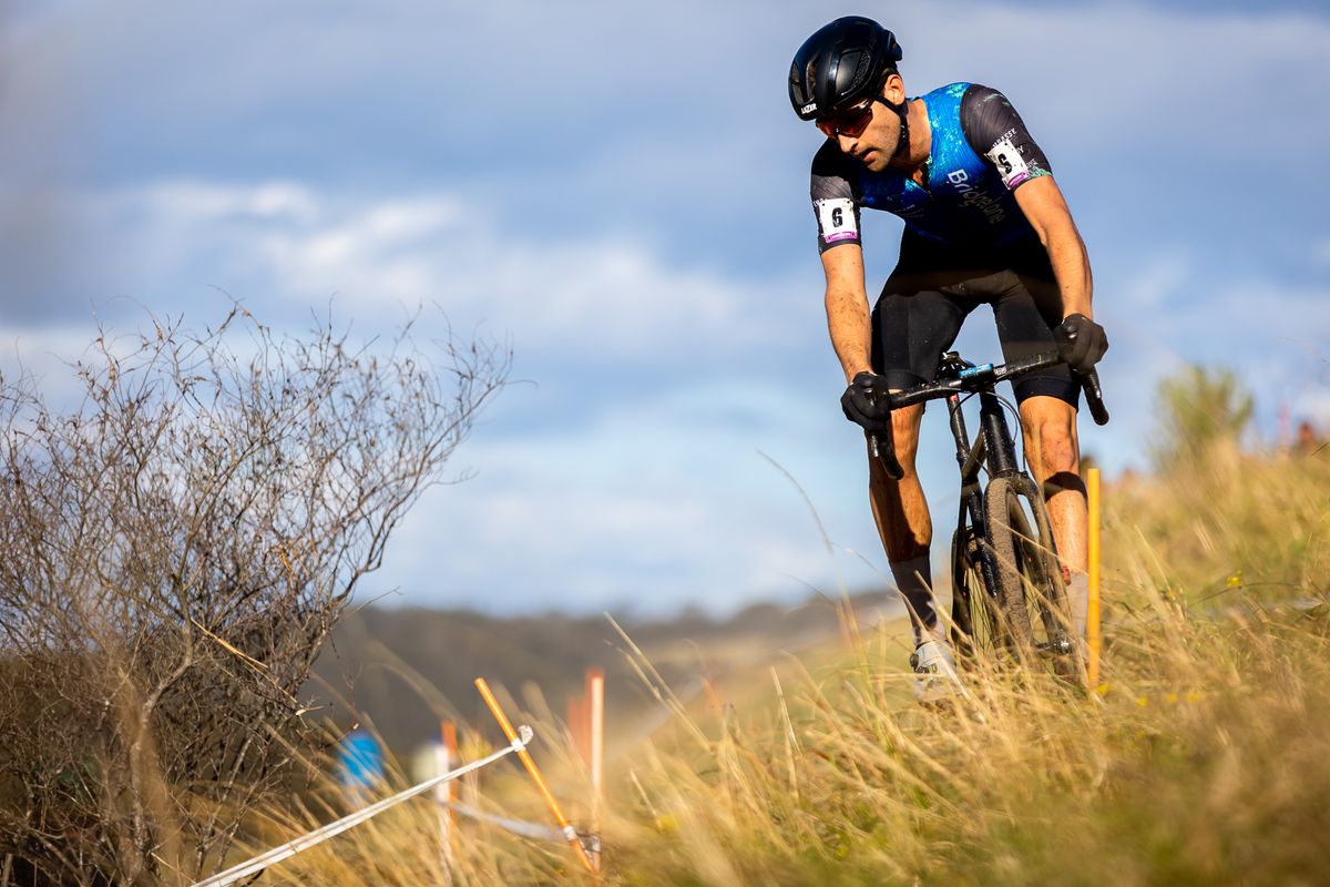 Tom Chapman on his way to victory at the Australian Cyclo-cross National Championships 2022