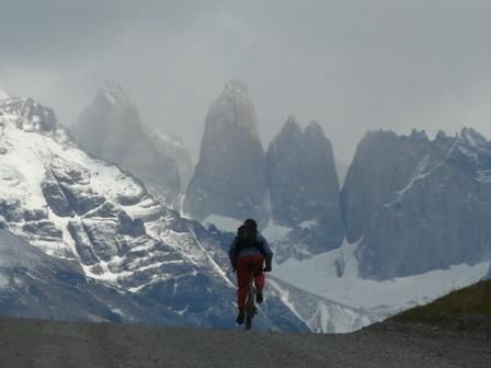 A rider in the Andes mountains