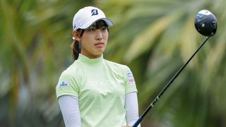 Saki Baba takes a shot at the Blue Bay LPGA