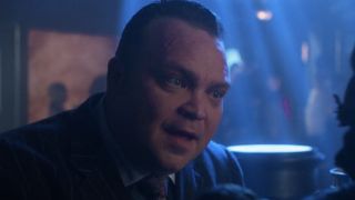 Screenshot of Butch talking to Tabitha in bar in Gotham