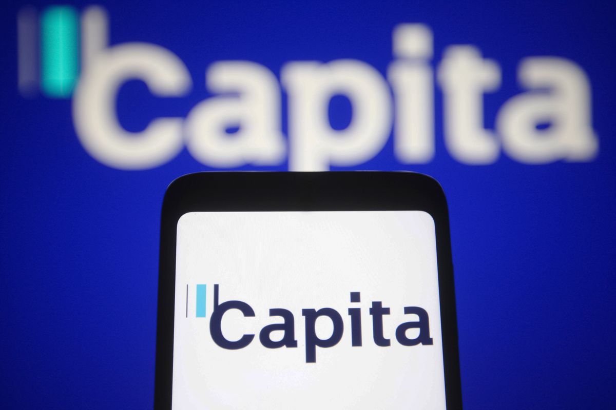 Capita logo appearing a smartphone