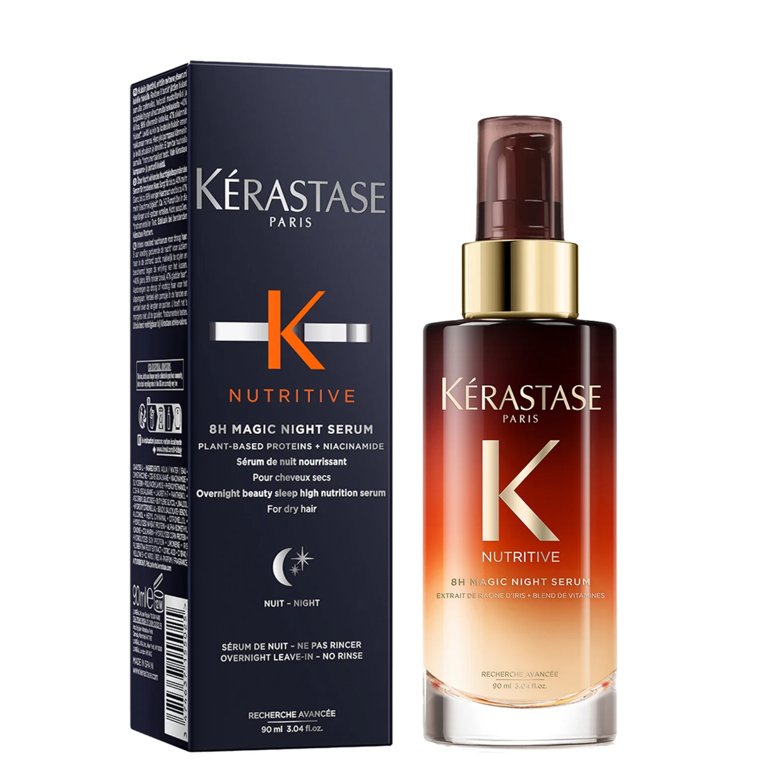 K&amp;eacute;rastase Nutritive Nourishing Hair Serum With Niacinamide, Overnight Leave-In Treatment for Dry Hair 90ml