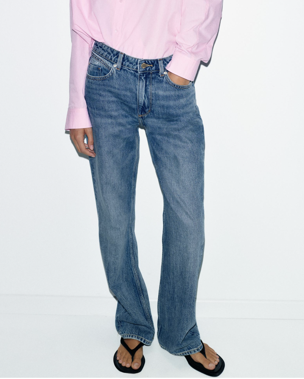 ZARA, Jeans Z.03 Straight High-Waist Long Length