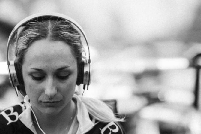 Samantha Schneider (TIBCO) relaxes before todays crit.