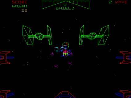 Atari's 1983 Star Wars arcade game featured simple vector graphics, but at the time the experience was mind blowing.