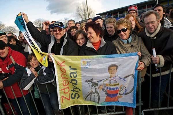 Zdenek Stybar's fan club was out in force.