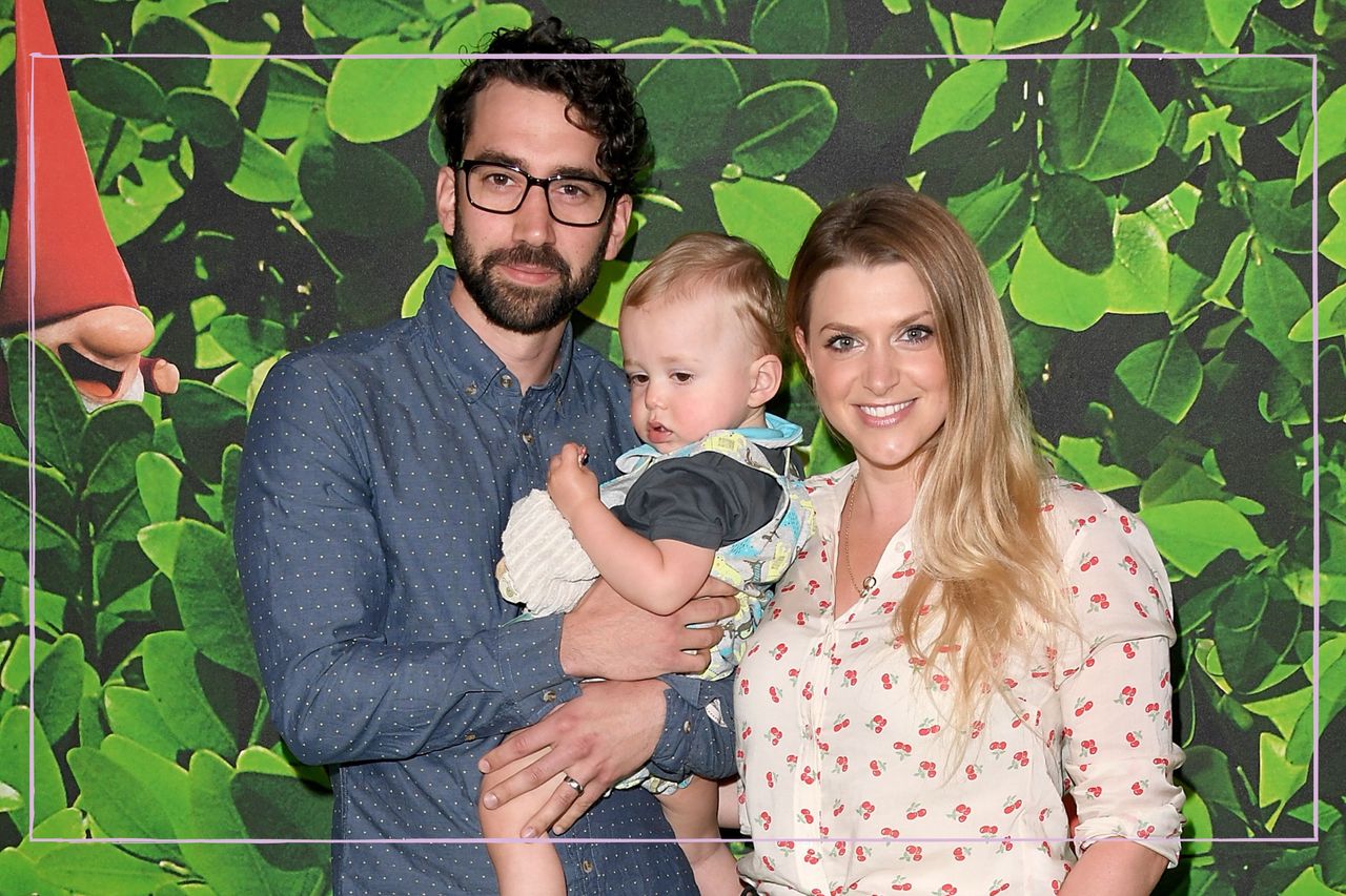 Anna Williamson and Alex Di Pasquale with son Enzo at the &#039;Sherlock Gnomes&#039; London Family Gala hosted by Sir Elton John and David Furnish at Cineworld Leicester Square on April 22, 2018