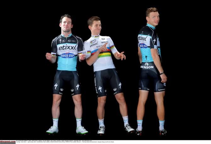 Mark Cavendish, Michal Kwiatowski and Tony Martin.