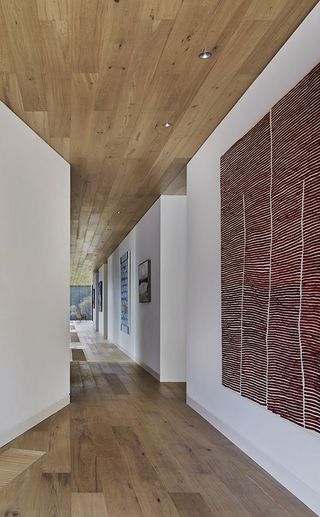 Wooden flooring and white walls