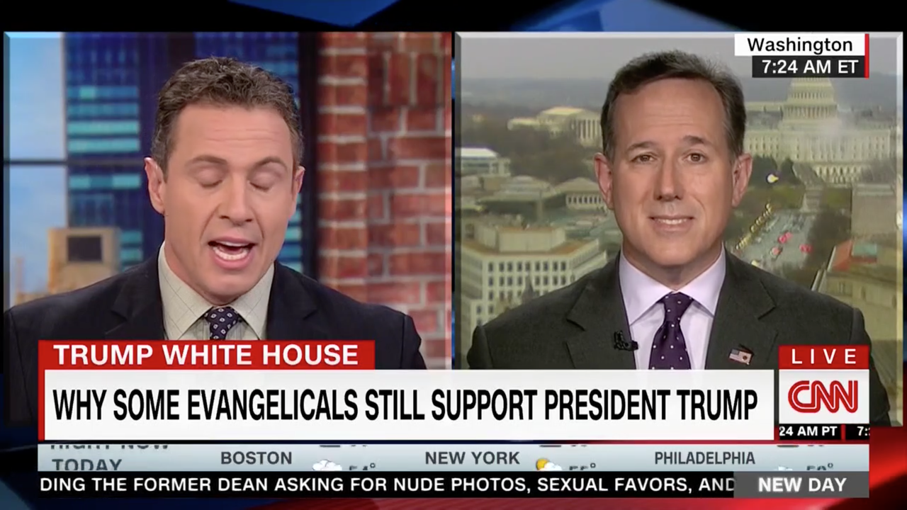 Chris Cuomo and Rick Santorum.