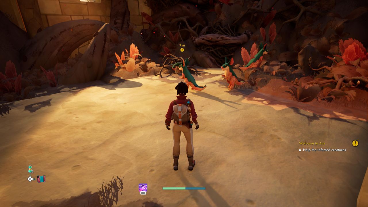 Screenshot of Creatures of Ava running on Xbox Series X.