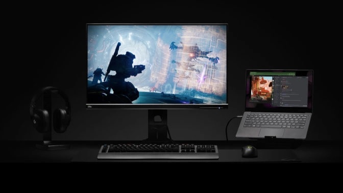 A promotional image of GeForce Now