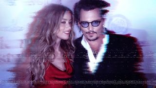 Depp v Heard poster featuring Amber Heard and Johnny Depp