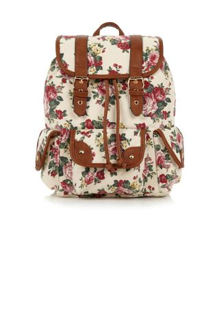 Call It Spring Cream 'Propper' Rose Print Duffle Backpack, £24