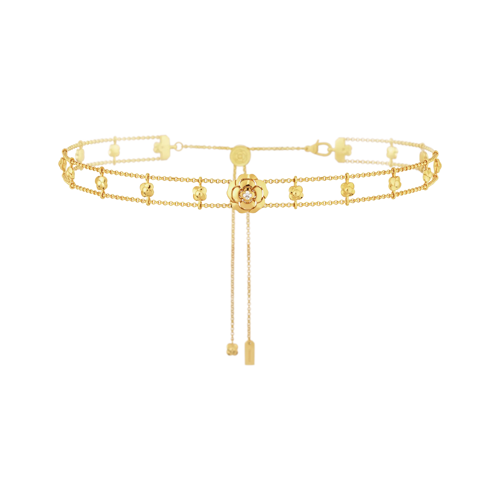Chanel, Extrait de Camélia Supple Choker in 18K Yellow Gold
