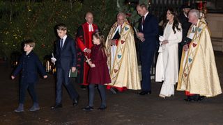 Prince Louis of Wales, Prince George of Wales, Princess Charlotte of Wales, Prince William, Prince of Wales and Catherine, Princess of Wales attend The "Together At Christmas" Carol Service