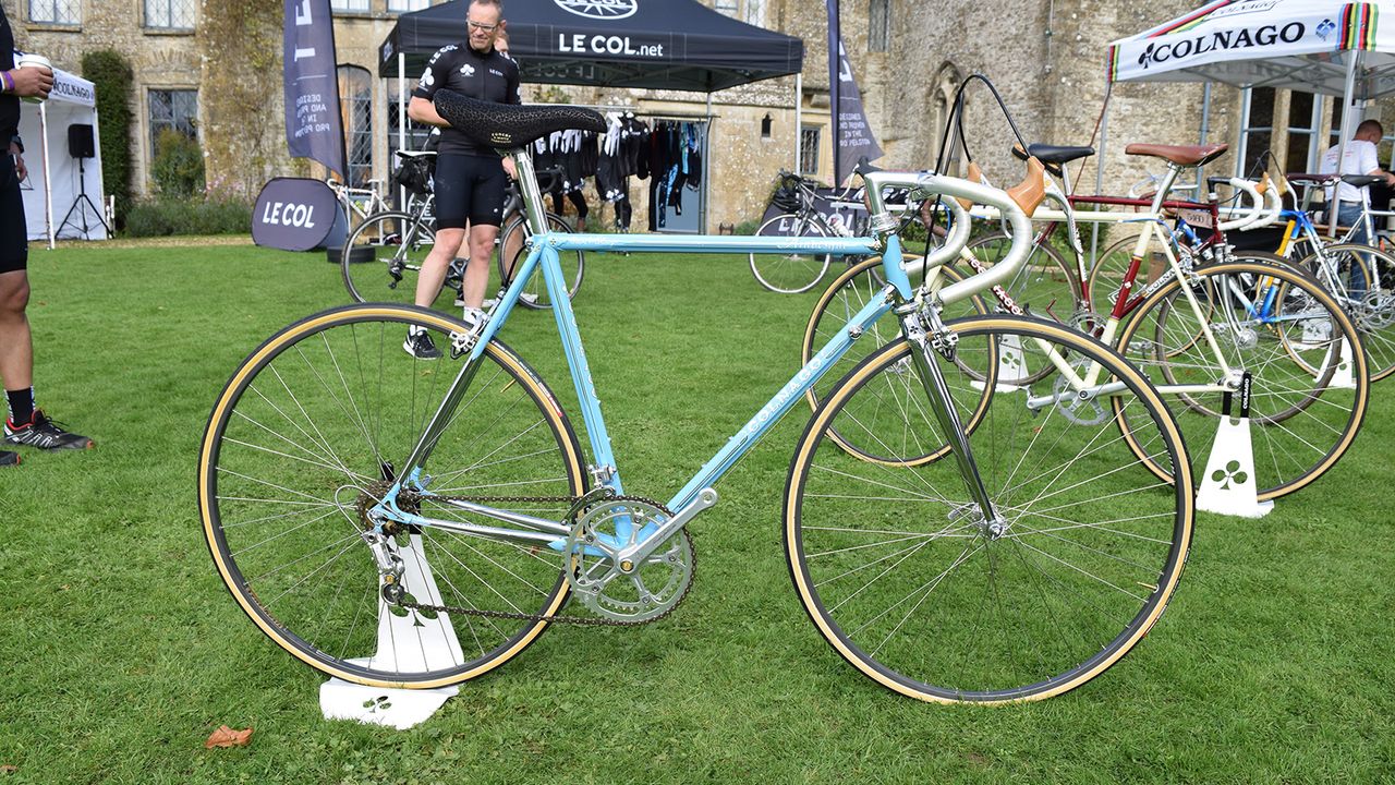Blue and chrome finished Colnago Arabesque