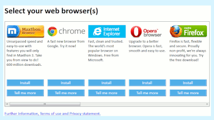 Microsoft's browser search ballot