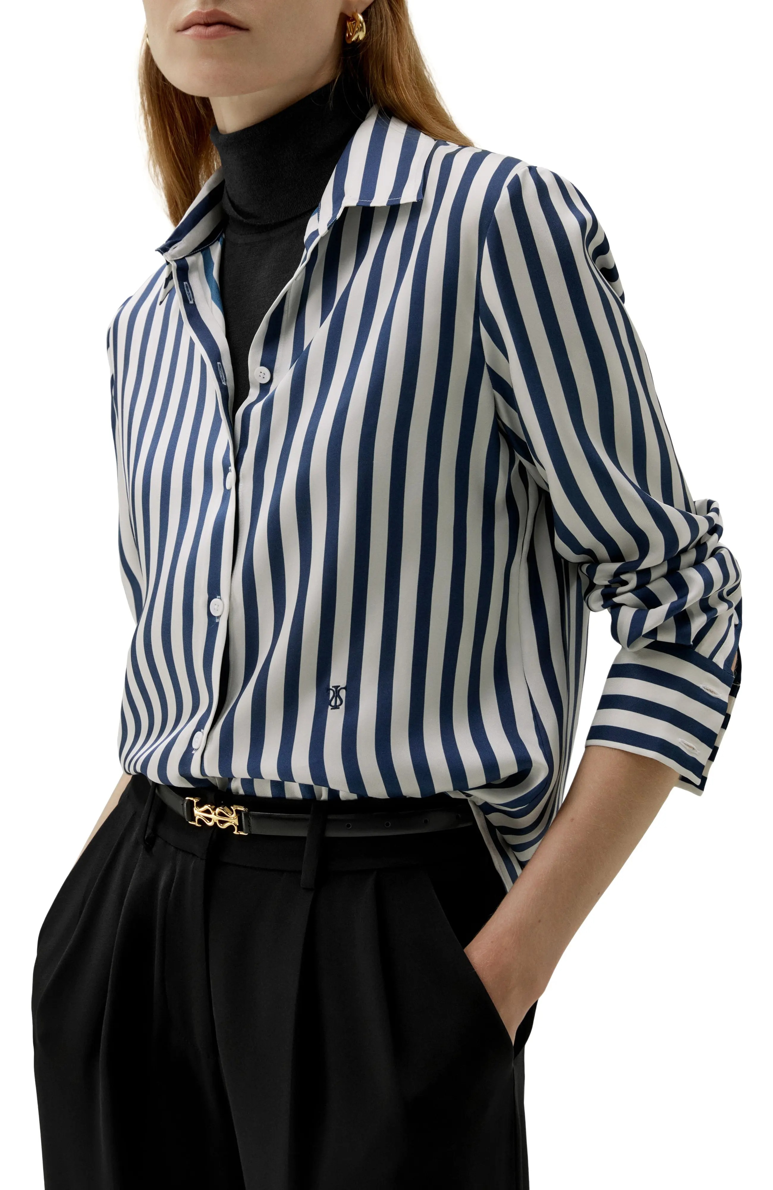 Lilysilk, The Amalfi Stripe Silk Shirt