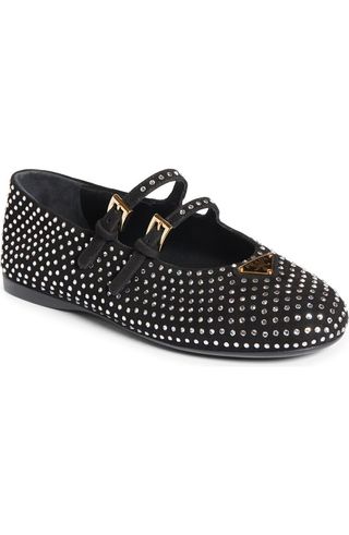 Ballerine Crystal Mary Jane Flat