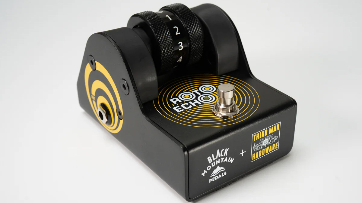 Third Man Hardware x Black Mountain Roto-Echo: the roller wheel equipped delay pedal is a compact and performance-friendly stompbox that's available in black or limited edition white. Jack White has used it onstage and in the studio during the sessions for No Name.