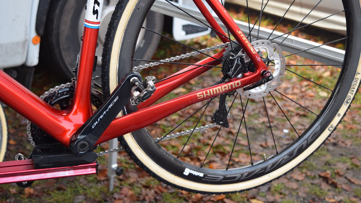 Van der Poel uses 'Prototype' Shimano pedals