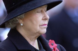 The Queen crying Remembrance Day