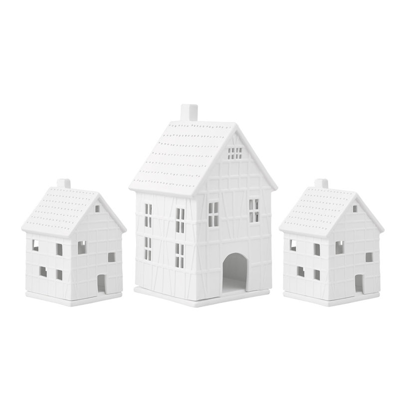 R&amp;auml;der Porcelain Village House Set - Half Timbered Houses - 3 Pieces | Wayfair