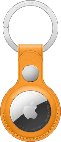 Apple AirTag Leather Key Ring - California Poppy | Now $19 was $35 at Amazon