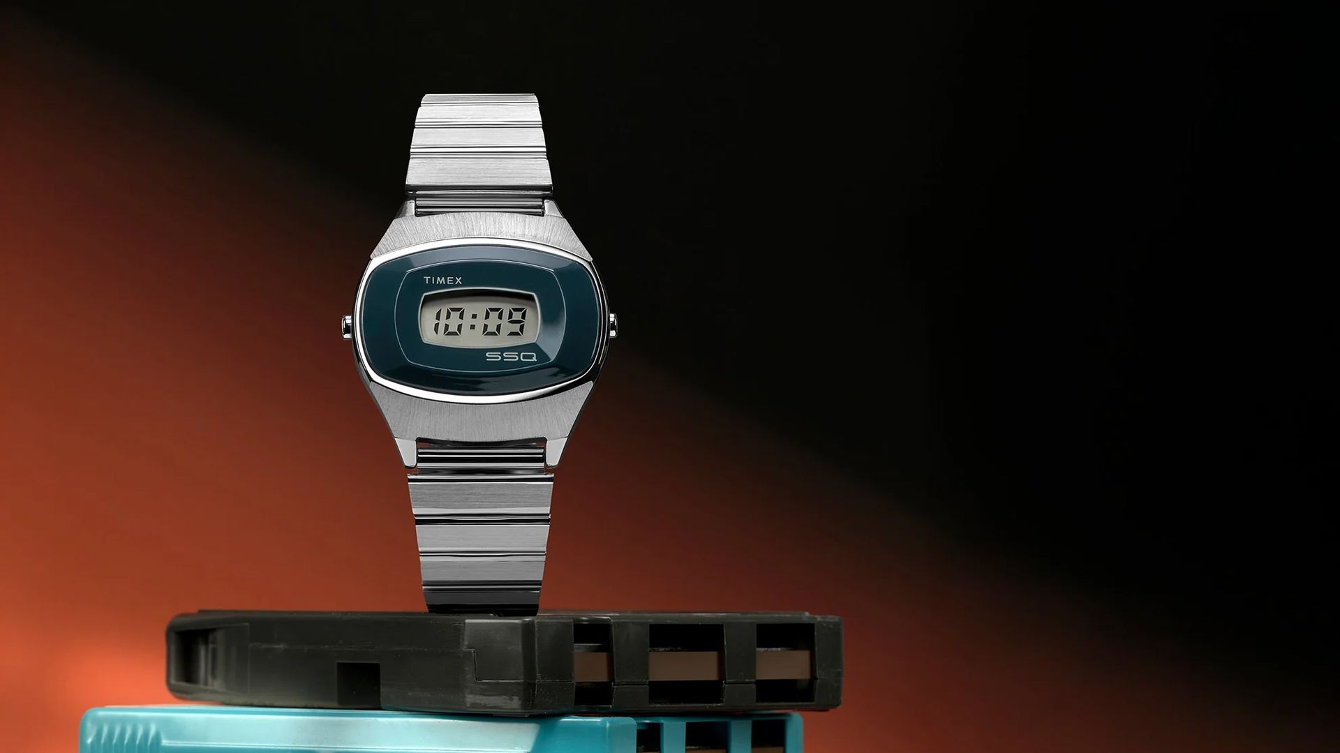 t3.com - Matt Kollat - Timex brought back its first digital watch and its glorious 1975 design with a wonderfully strange navy acrylic surround frame has barely aged