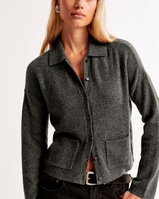 Abercrombie, Strickjacke mit Kragen