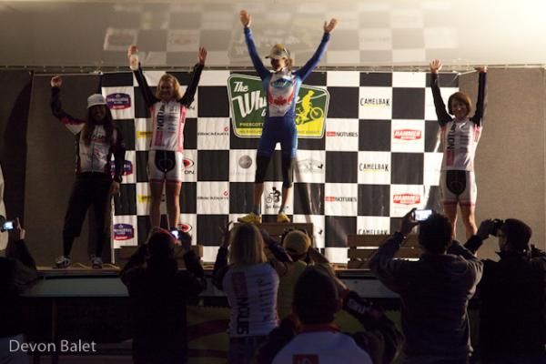 Elite women's Fat Tire Crit podium