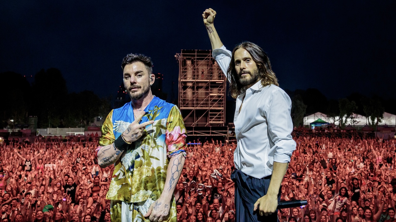 Shannon Leto and Jared Leto of Thirty Seconds To Mars at Ippodromo Snai San Siro, Milan on July 2, 2025