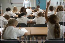 School children in classroom