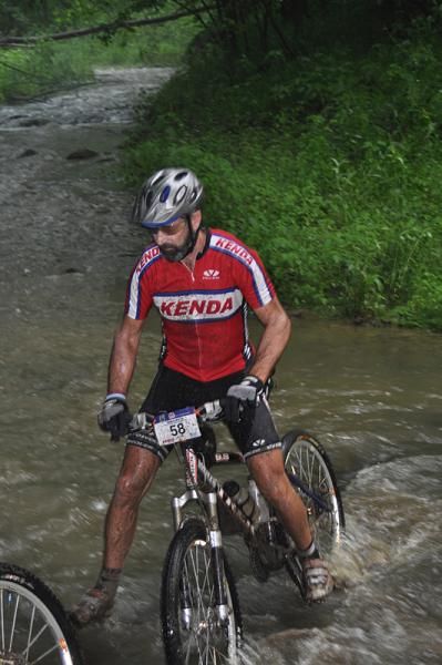 At 68 years young, Mike Deitlin (Kenda) from Johnstown, Ohio, was the oldest finisher of the Mohican 100.
