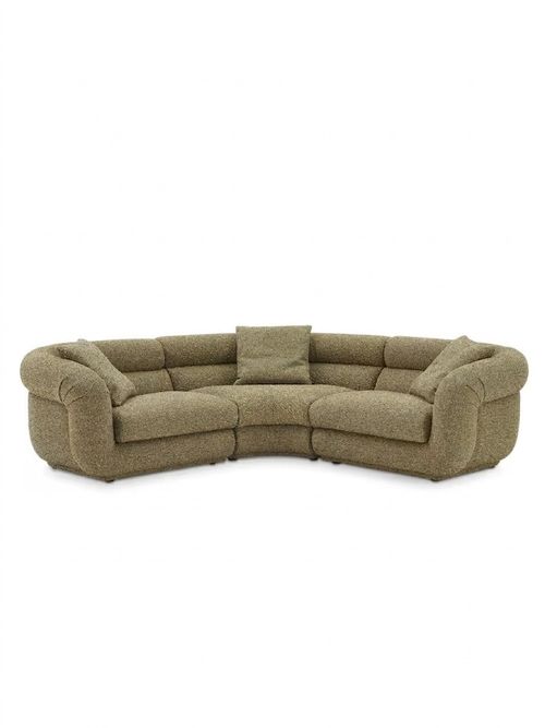 Solari Performance Fabric Corner Sofa in Performance Margot Olive