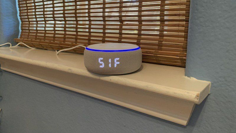 Echo Dot with Clock temperature