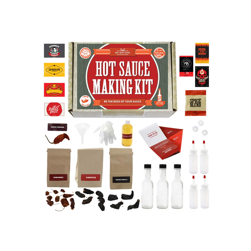 This hot sauce making kit is a great 50th birthday gift idea for the guy who likes it spicy