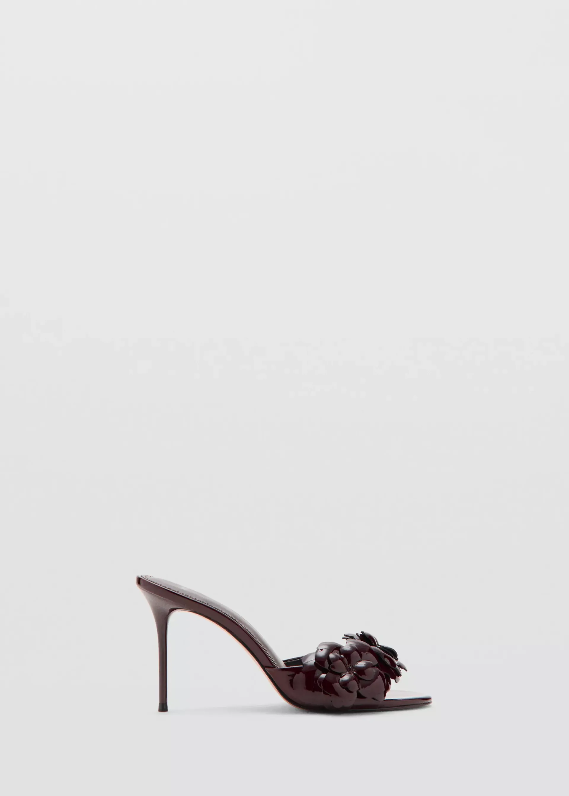Patent Leather Floral Heeled Sandals - Women | Mango Usa